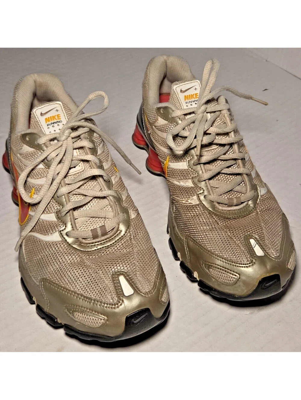 Nike Shox NZ Womens 9 318164-161 Gold Pink Orange 2008 Y2K Shoes